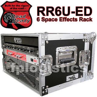 Road Ready RR6UED 6U Effects Rack Shallow ATA Case NEW