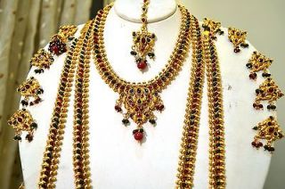   Wedding Bridal Jewelry Set Mango Necklace Earrings & Maang Tikka Choti