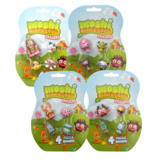 MOSHI MONSTERS   MOSHLINGS 4 Puzzle Eraser pack *CHOOSE YOUR OWN PACK*