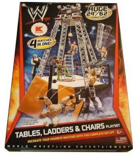 WWE MATTEL WRESTLING RING KMART EXCLUSIVE TLC TABLES LADDERS & CHAIRS 