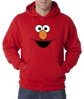 Elmo Face Sesame Street Character Cartoon 50/50 Pullover Hoodie
