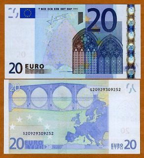 European Union, Italy, 20 Euro, P 10s, 2002, UNC