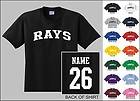 Rays Custom Name & Number Personalized Baseball Youth Jersey T shirt