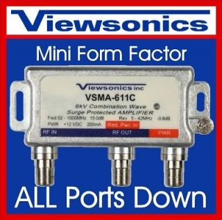 VIEWSONICS VSA VSMA 611 1 PORT ALL PORTS DOWN CABLE TV HDTV AMPLIFIER