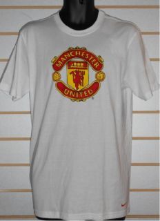 Nike Manchester United Football Club T SHIRT Mens WHITE UK M L XL 