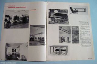 Scandinavian Design Cavalcade FURNITURE 1956 Article