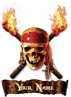   PIRATES OF THE CARIBBEAN IRON ON T SHIRT FABRIC TRANSFER OR STICKER