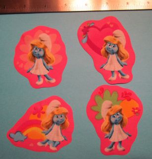 Smurfs Smurfette Fabric Iron On Appliques ( style #2) SO CUTE