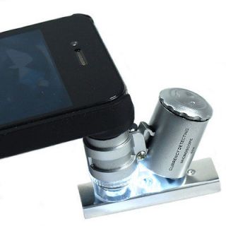 60X Jewelers Loupe Magnifier w/ LED & UV Lights iPhone Compatible 