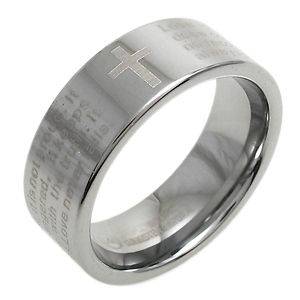 Tungsten Carbide 1 Corinthians 134 Bible Verse Band Ring Size 6 13