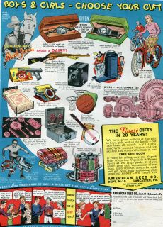 1938 American Seed Co.Choose Your Gift Ad Buck Jones Daisy Air Rifle