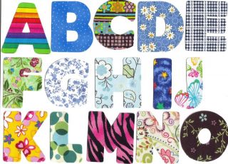 Letter Fabric Iron on Appliques ~ Your Choice