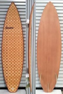  Shortboard Bamboo Veneer Epoxy Surfboard Free FCS Fins & Board Wax
