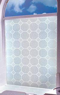   BLOCK Privacy Etched Glass Window Film White Vinyl Static Cling Films