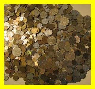 Huge Unsearched 4000 Pound Lot of World Foreign coins selling by the 