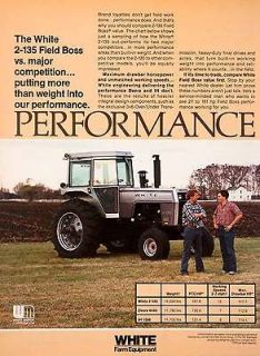 1980 Ad White Farm Equipment Field Boss Farming Equipment Machinery 