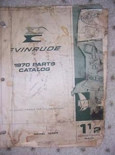 1970 Evinrude Outboard Parts Catalog 1 1/2 HP Mate B