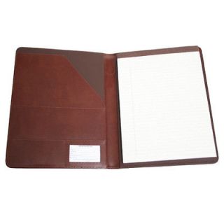 Royce Leather Tan Business Travel File Folder Letter Pad w/Notepad