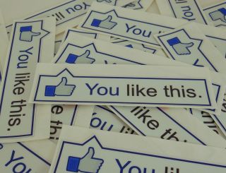 Facebook You Like This 6 Sticker   Decal Funny Car Internet Social 
