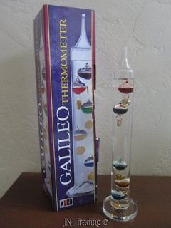 NEW Galileo Thermometer Liquid Koch 11   5 Color Balls