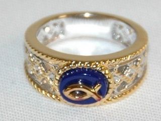 FRANKLIN MINT   Symbol of Faith Womens Ring   Size 7