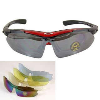   UV400 Bicycle Cycling Bike Sports Goggles Sun Glasses+5 glasses lenses