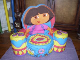 Dora the Explorer Musical Foam Chair Furniture Party Instruments EUC 