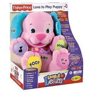 Fisher Price Laugh and N Learn Learning Musical Pink Puppy Dog Baby 