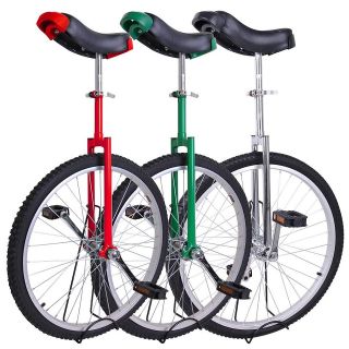 24 Wheel Unicycle w Stand 1.75 Skidproof Tire Outdoor Cycling 3 Color 