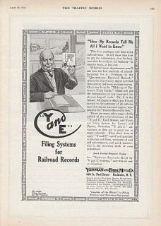   & Erbe Mfg Co Rochester NY Ad Filing Systems for Railroad Records