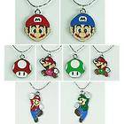   Mario Bros brothers One Up Charm Necklaces Birthday Party Gifts BIN