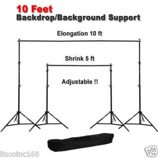 10Ft Adjustable Background Support Stand Photo Backdrop Crossbar 