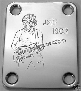 Guitar Parts NECK PLATE Custom Engraved Etched Fit Fender JEFF BECK 