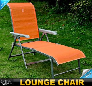 Outdoor Garden Patio Lounge Pool Beach Chair Folding Recliner 