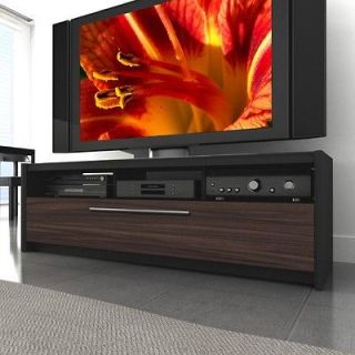 Black TV Stand Flat Screen 68 Inch Television Entertainment Center NEW 