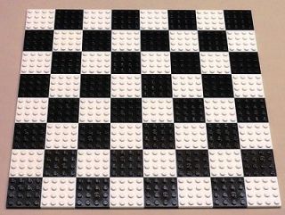 x64 NEW Lego Plates 4x4 4 x 4 Black & White Baseplates MAKES CHESS 