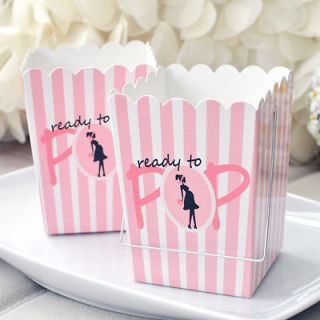 Set of 10 Ready To Pop Pink Baby Shower Boxes w/ Handle Favor Box