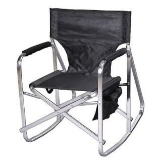 Folding Camping Picnic Rocking Director Chair 1205Black