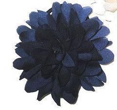 NAVY BLUE FLOWER PONEO HAIR ELASTIC BEAK CLIP FASCINATOR LADIES DAY 