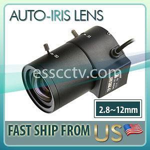   12mm Auto Iris CCTV SECURITY CAMERA Vari focal Lens, CS mount