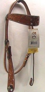 Royal King wide brow filigree light oil headstall w/white underlay and 