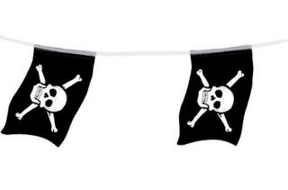 4m Jolly Roger Flag Bunting Pirate Party Decoration