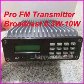 3W 15W Pro PC Control Broadcast Station FM Transmitter Cover 3m 15Km 