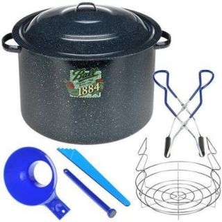   Waterbath Canner Rack 4 Piece Utensil Canning Food Jar Funnel Set