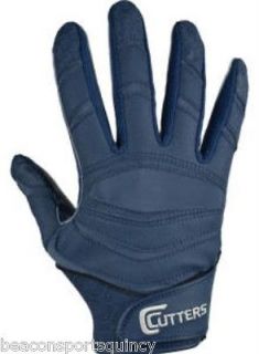 Cutters X40 Solid C Tack Revolution Football Receiver Gloves NAVY FREE 