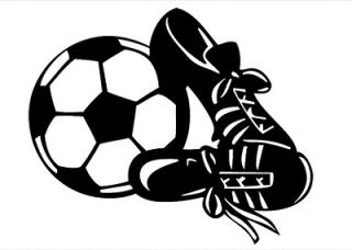 Soccer Ball Shoes Sticker Vinyl Decal For Helmet Boat RV Laptop And 
