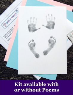 Large BLANK New Baby Inkless Hand & Footprint Kit WL0