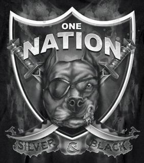 DGIT NFL OAKLAND RAIDERS ONE NATION DOG SHIRT BLACK SIZES S, M, L, XL 