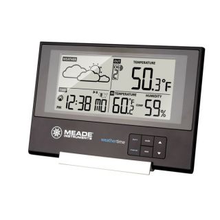 Meade Slim Line Personal Weather Station with Atomic Clock # TE346W