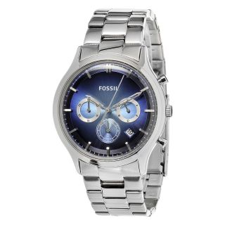 Fossil Ansel Blue Dial Chronograph Mens Watch FS4674